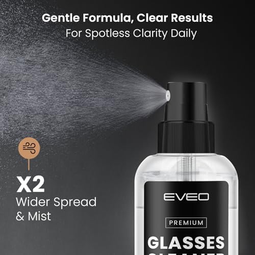 EVEO Glasses Cleaner Spray Cloth Kit - 4oz