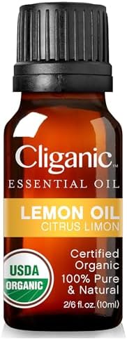 Cliganic USDA Organic Lemon Essential Oil 100 Pure