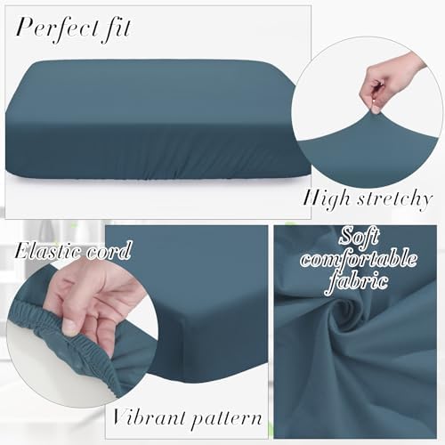 Newwiee 8Pcs Stretchable Outdoor Cushion Covers