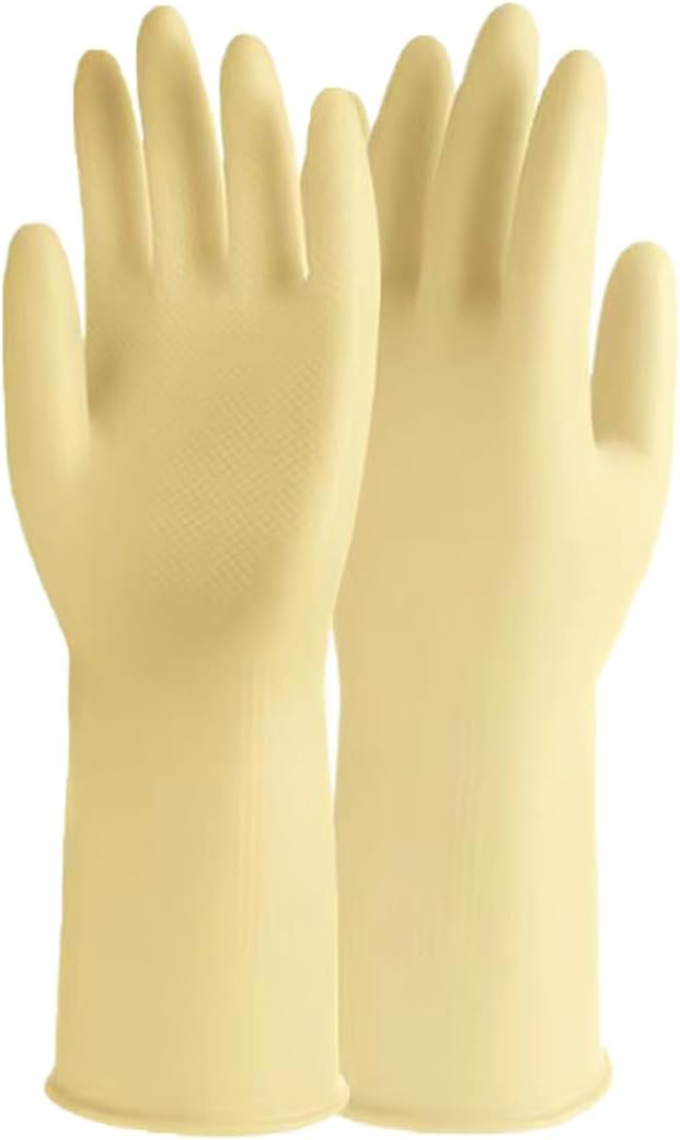 2 Pairs of Rubber Cleaning Gloves for Household Use