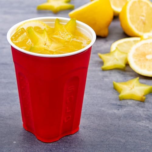 SOLO Red Squared Plastic Party Cups 18 Ounce 200 Count