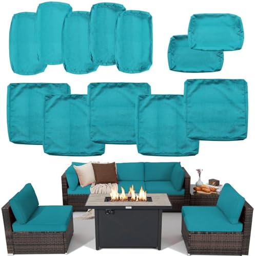 Sapphire Blue Outdoor Cushion Covers with Zipper