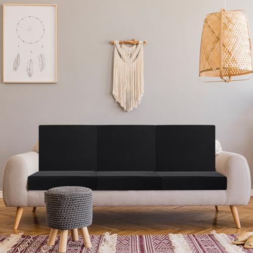Newwiee 8 Piece Outdoor Cushion Covers Black