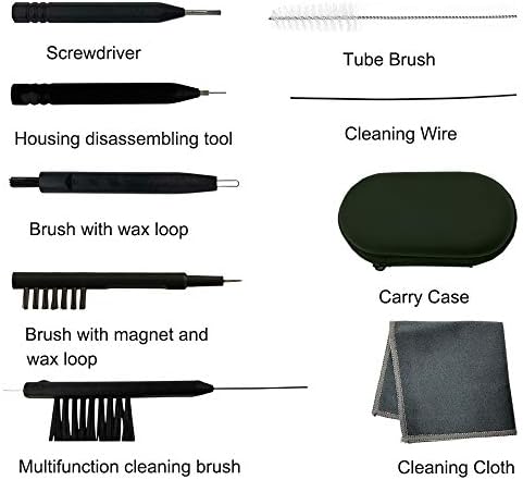 8-Piece Hearing Aid Cleaning Tool Kit with Case