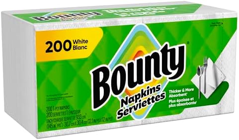 Bounty Quilted Napkins 1210x12 White 200Pack