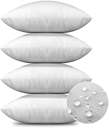 OTOSTAR Waterproof Outdoor Pillow Inserts Set of 4