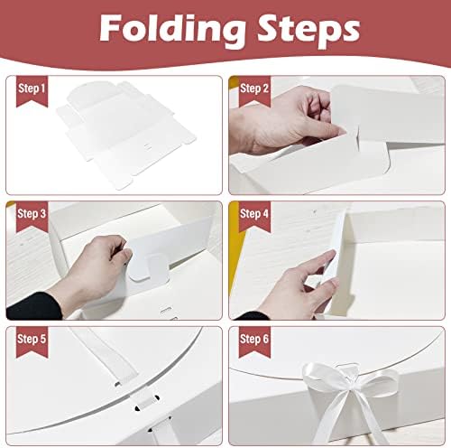 10 PCS Kraft Gift Boxes with Lids for Weddings and Gifts