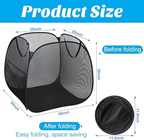Adnee Pool Toy Storage Bin 30x30x30 Nylon Mesh Organizer