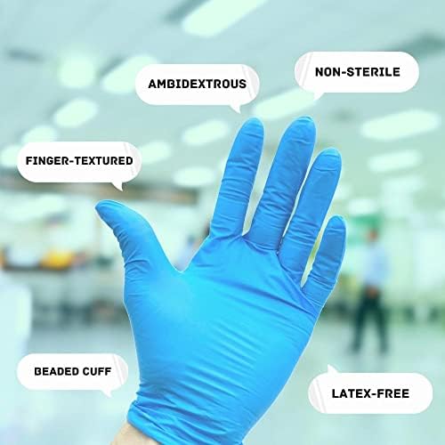 PSBM Nitrile Gloves Blue Small 3 Mil 2000 Count