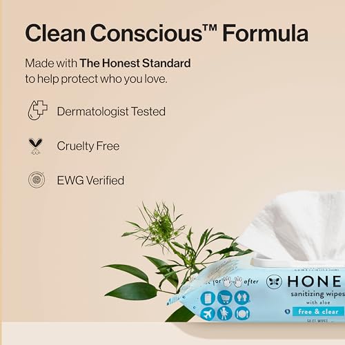 The Honest Company Fragrance Free Alcohol Wipes 150 Count
