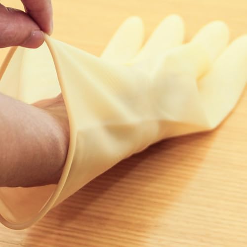 Reusable Household Cleaning Gloves Pack of 10 Pairs Medium Yellow