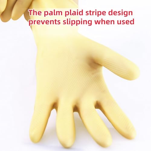 Reusable Household Cleaning Gloves Pack of 10 Pairs Medium Yellow