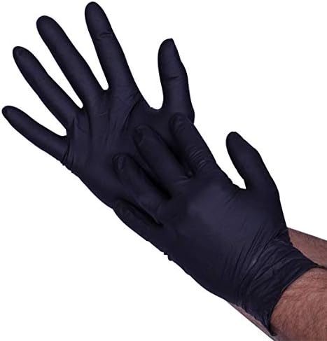 Premium Guard Nitrile Gloves 6 Mil Black 100 Per Box