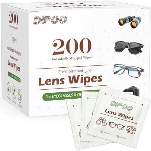 200 Count Pre-Moistened Lens Wipes for Eyeglasses and Camera Lenses