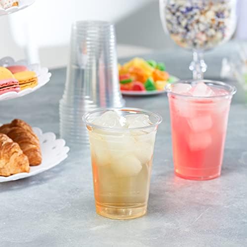 GUSTO 16 oz 100 Pack Clear PET Cups for Party Use