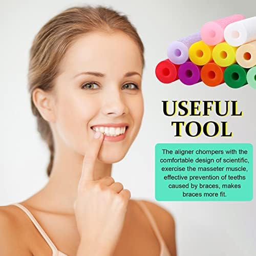 Konohan 110 Pcs Orthodontic Chew Aligner Tray Seater Silicone Chompers