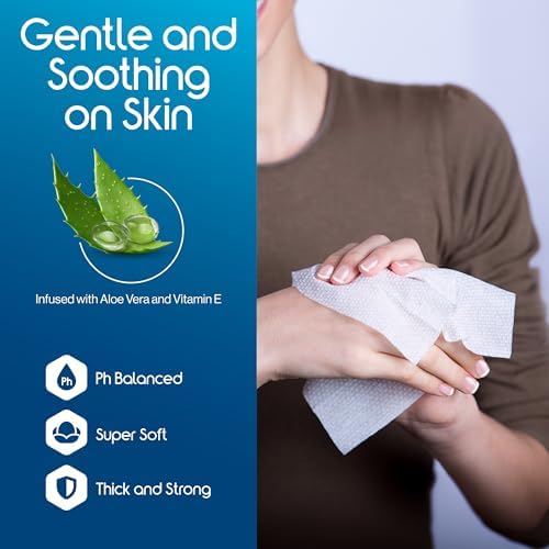 Inspire Adult Wet Wipes Oversized 8x12 Inches Pack of 8