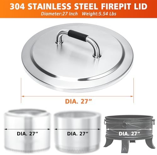 Hisencn Fire Pit Lid for Solo Stove Yukon 27 Inches