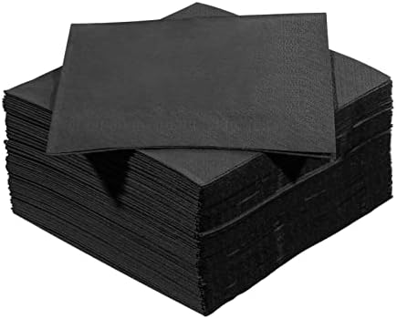 Black Disposable Napkins 2 Ply 300 Count