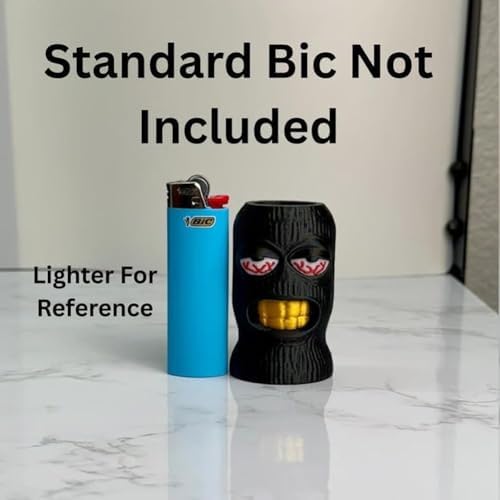 2 Pack Ski Mask Lighter Sleeve Funny Balaclava Holder for Bic Lighters