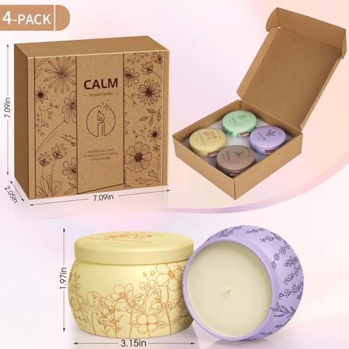 WarmEmbrace Scented Candle Set for Women 4 Pack