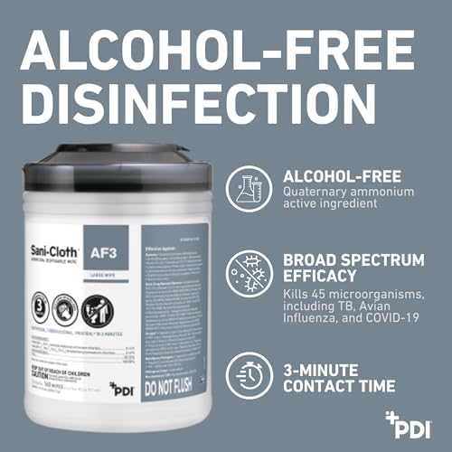 PDI Sani-Cloth AF3 Alcohol Free Wipes 160 Pack