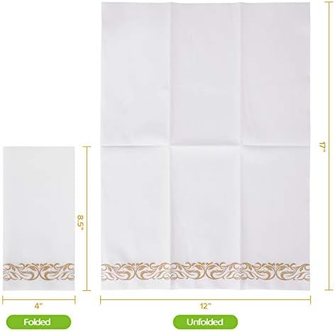 FOCUSLINE 100 Linen Feel Bathroom Napkins - Gold 12x17