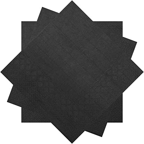 300 Count Black Disposable Napkins 10x10 2-Ply