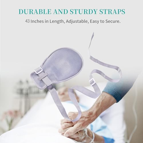 Medical Restraint Gloves - 2Pcs Washable for Seniors