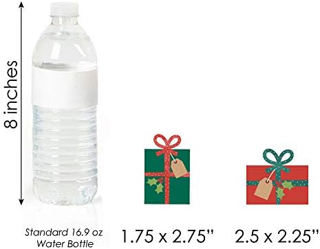 Happy Holiday Presents DIY Shaped Christmas Cut-Outs - 24 Count