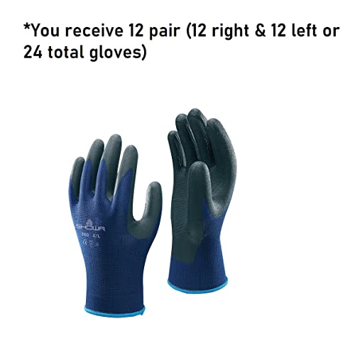 SHOWA Unisex Adult General Purpose Safety Glove Blue Small US