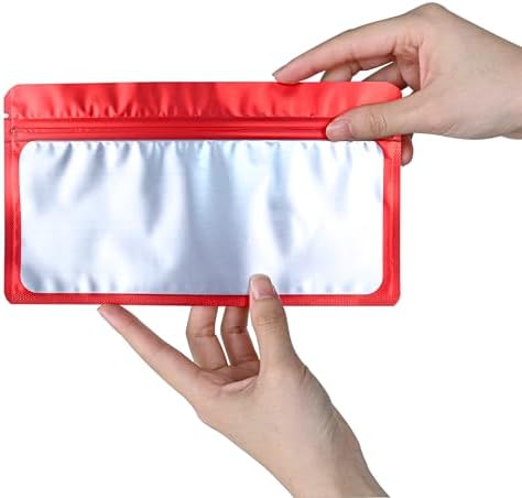 Millefiore Holographic Mylar Food Storage Bags 100PCS Red 5x86 Inch