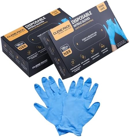 Heavy-Duty Nitrile Gloves 4Mil 9in Food Safe Blue 1000pcs