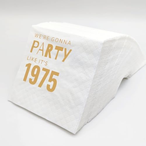 SharkBliss 50th Birthday Cocktail Napkins 100 Pack