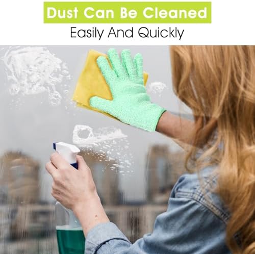 Teaaha 2PCS Microfiber Gloves for Dusting