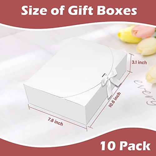 10 PCS Kraft Gift Boxes with Lids for Weddings and Gifts