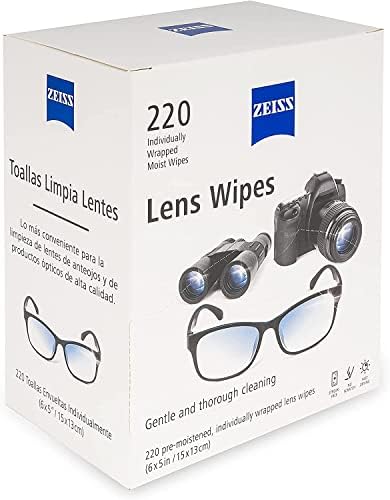 ZEISS Lens Wipes 220 Count White