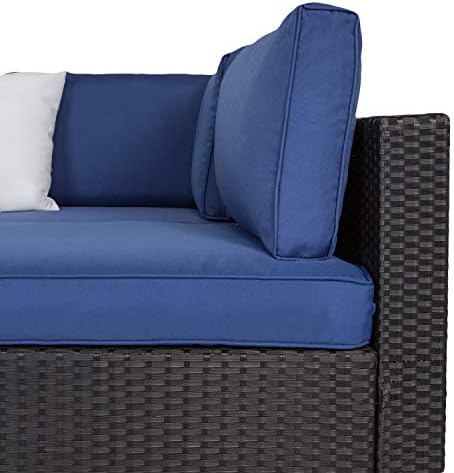 Kinsuite 14Pcs Patio Cushion Covers Dark Blue