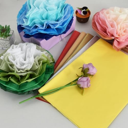 BEISHIDA 100 Sheets Pink Gift Wrap Tissue Paper