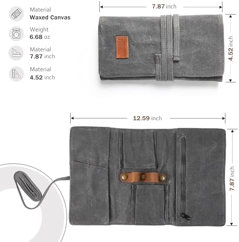 Whitlucks Waxed Canvas Pipe Pouch with Leather Stand 1