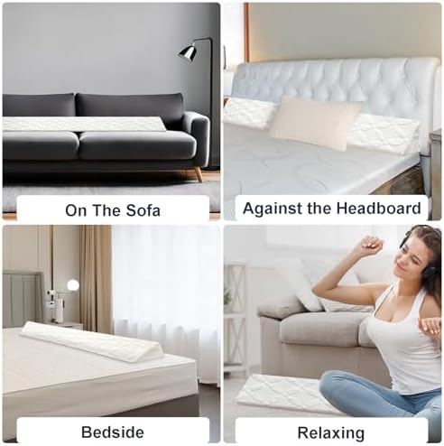 Asatdd Bed Wedge Pillow Headboard Gap Filler