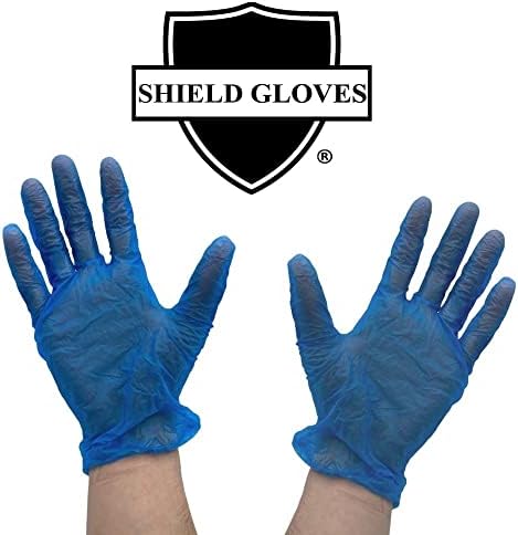 Disposable Vinyl Gloves Blue Small 5 Mil 2000 Pack