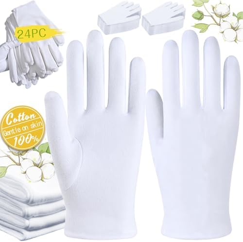 ViSaTai White Cotton Gloves for Cleaning Cooking Winter Gardening
