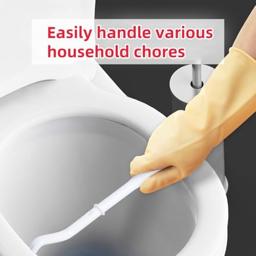 Reusable Household Cleaning Gloves Pack of 10 Pairs Medium Yellow