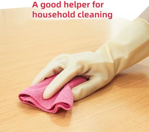 Reusable Household Cleaning Gloves Pack of 10 Pairs Medium Yellow