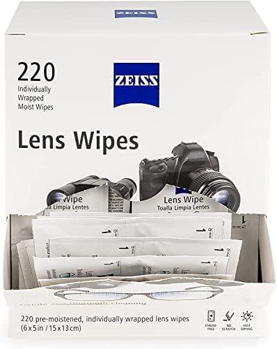 ZEISS Lens Wipes 220 Count White
