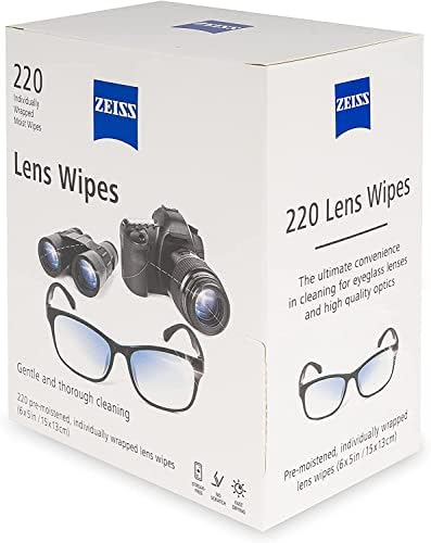 ZEISS Lens Wipes 220 Count White