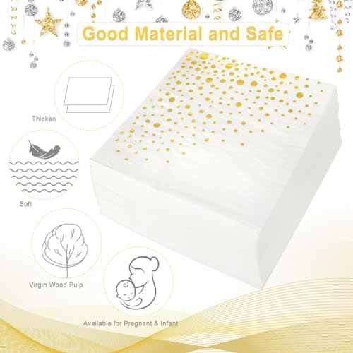 Gold Foil Party Napkins 60 Pieces 33x33cm