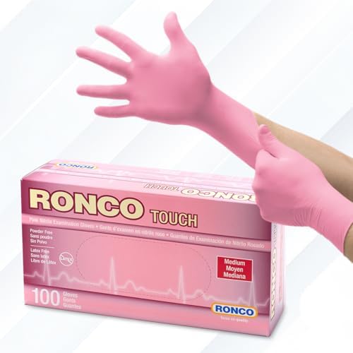 Disposable Pink Nitrile Gloves Medium 1000 Pack