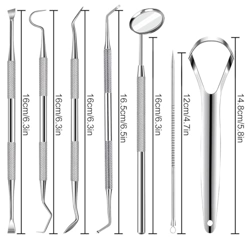 7pcs Dental Tools Kit with Case for Teeth Cleaning